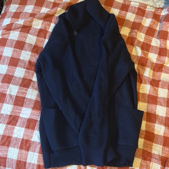 pull over with button, like a cardigan, luxury brand, Battaglia, large, blue - Picture 1 of 1
